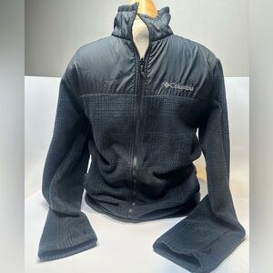 Columbia Black Quilted-Yoke Full-Zip Performance Jacket